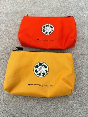 Air Portugal | Benamôr Travel Pouches - Orange & Yellow